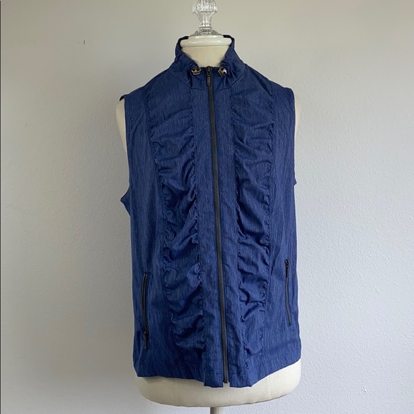 Chico's Jackets & Blazers - Chicos Zynergy blue zip front vest, M
